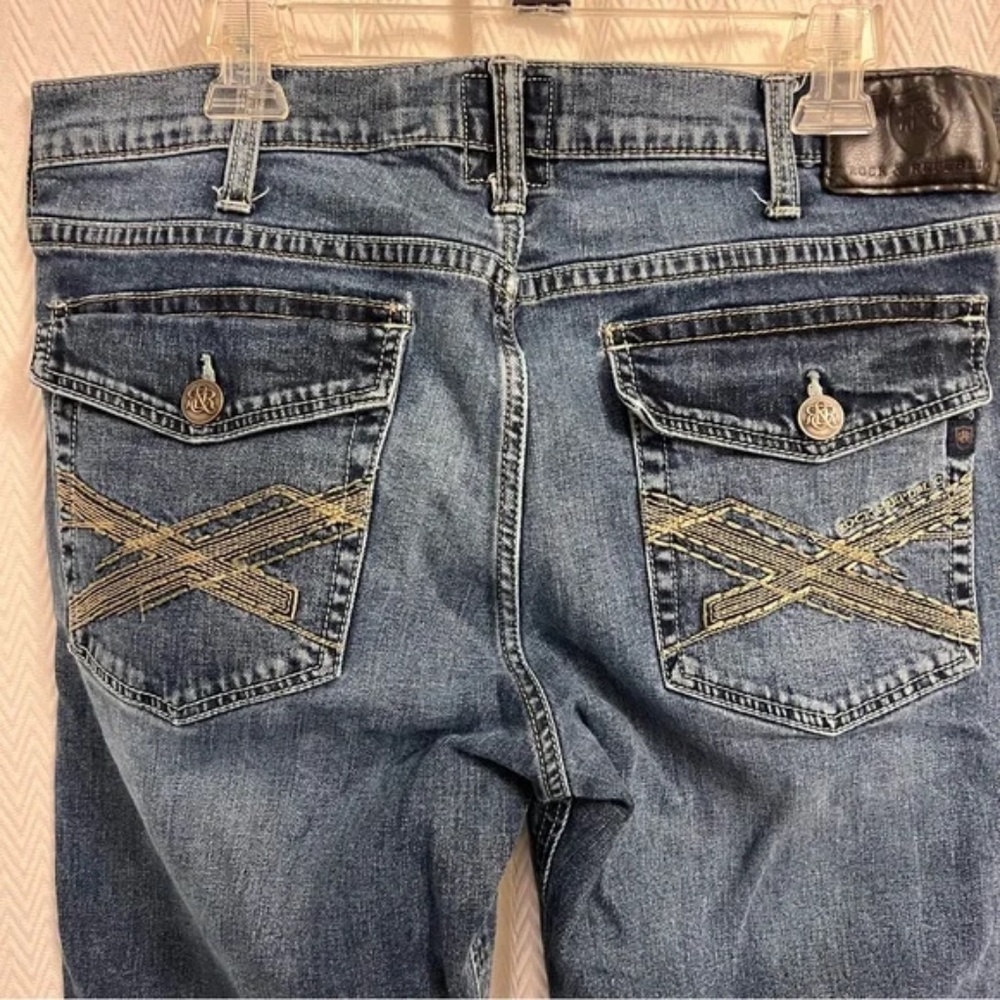 Rock & Republic Neil Straight Blue Jeans Mens Size 36 X 30